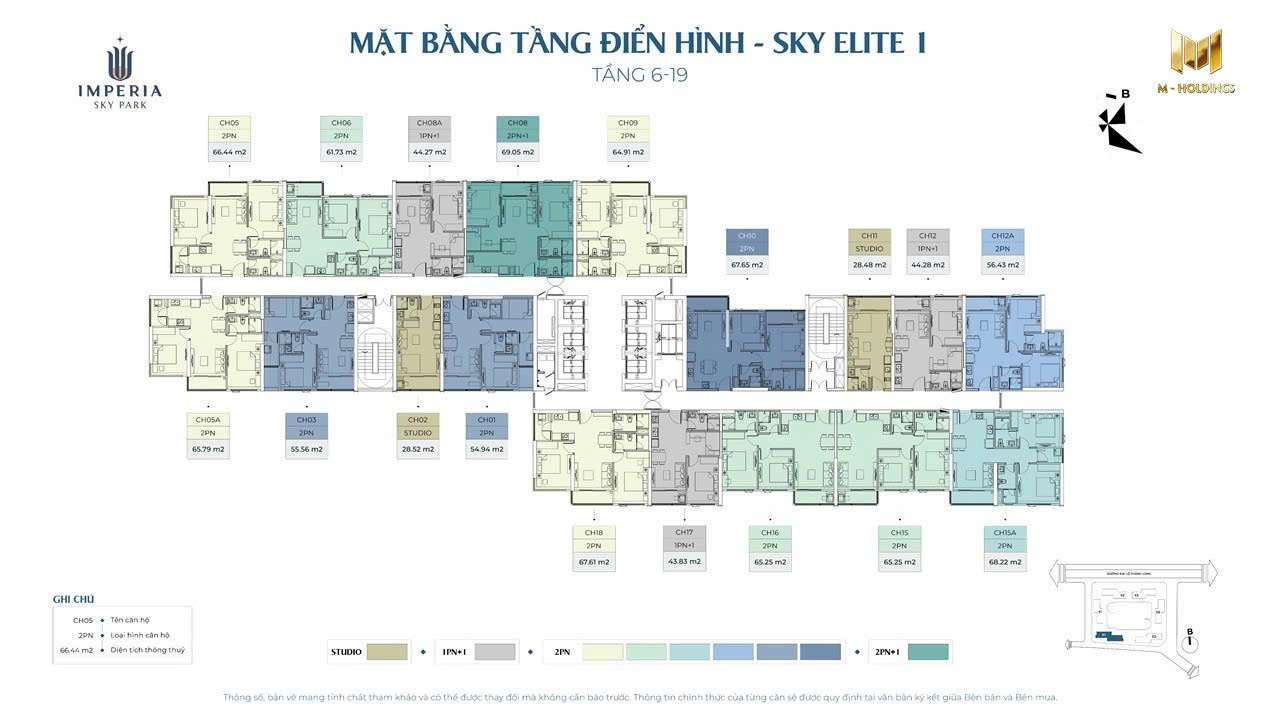 Mặt bằng tòa Sky Elite Imperia Sky Park
