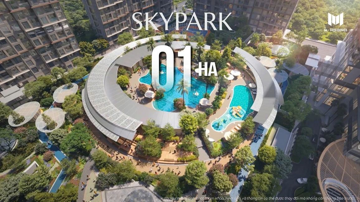 Bể bơi ngoài trời phong cách Resort tại Imperia Sky Park